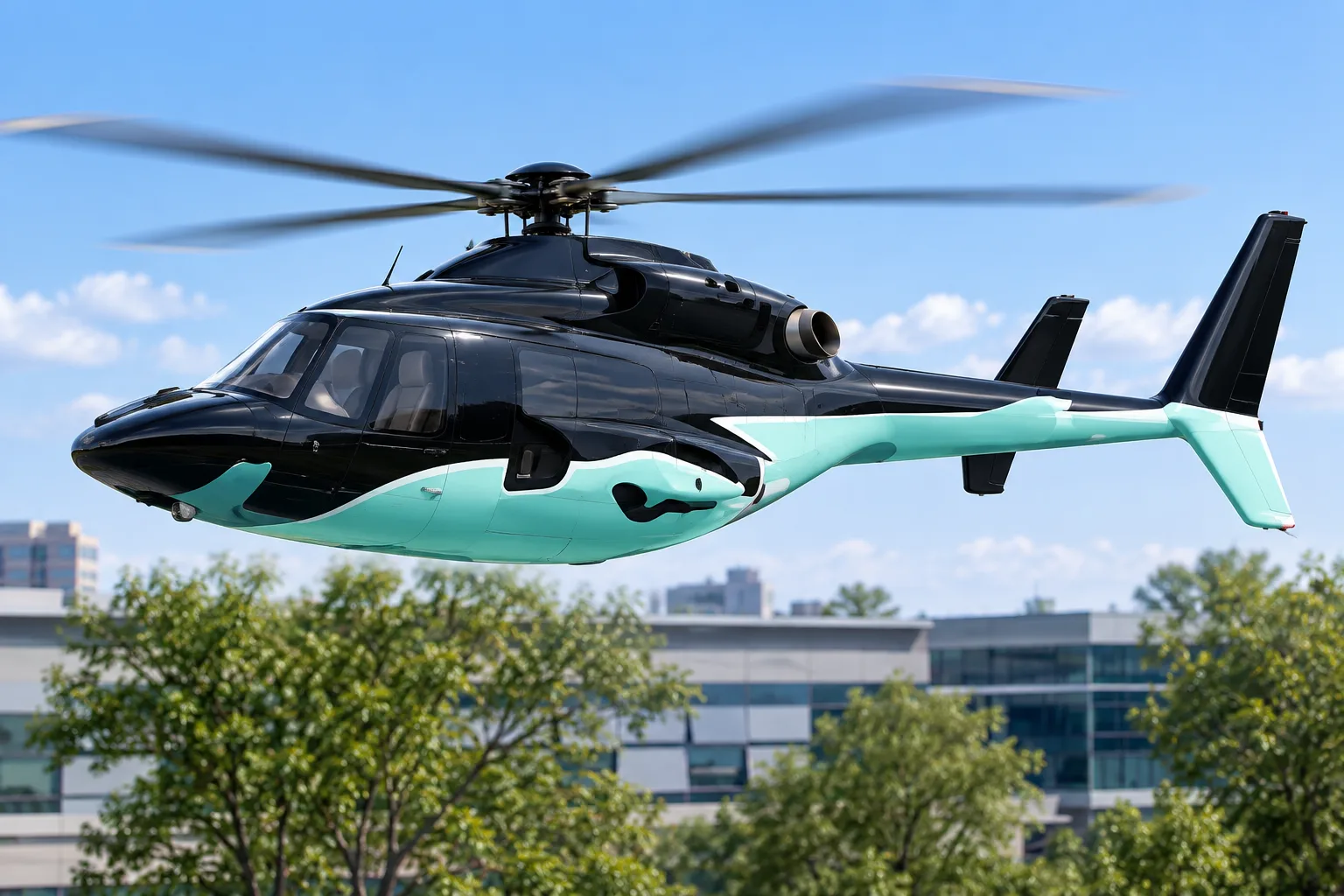 Black & Teal RC Fighter Aircraft with Remote Control