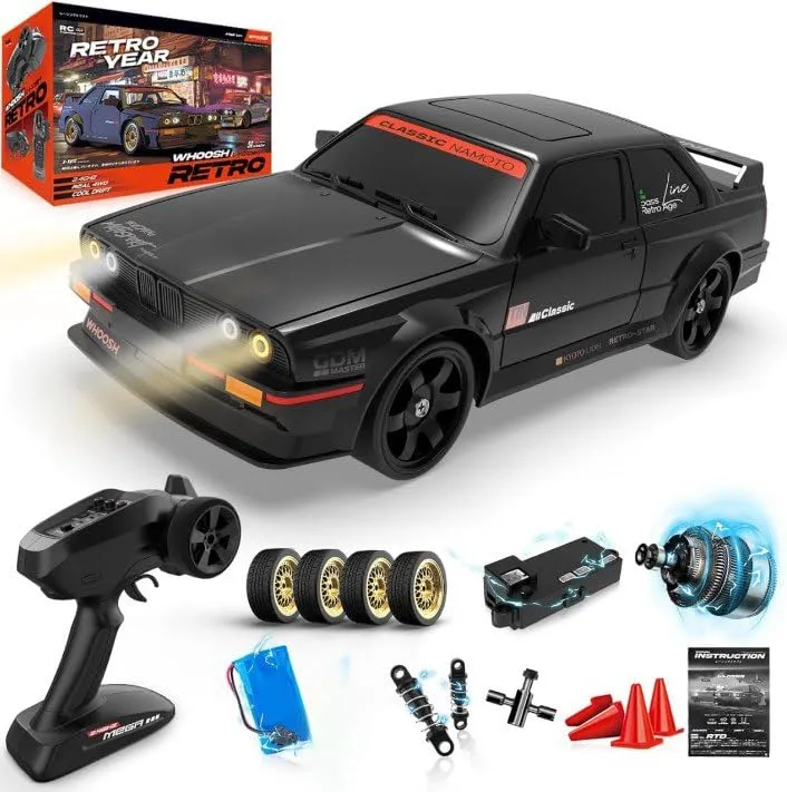 4WD RC Retro Drift Car with LED Lights